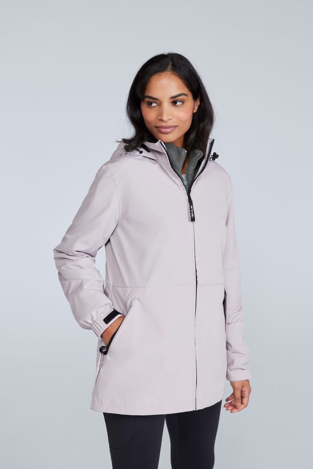 Animal Animal Women's 'Pace' Packable Breathable Comfy Waterproof Jacket in Light Beige - 2
