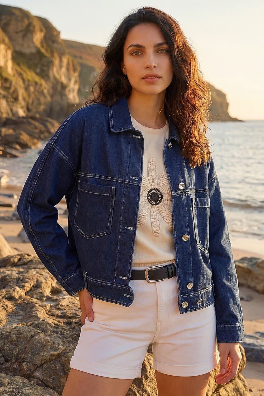 Dusk Dusk Women's Denim Jacket in Indigo
