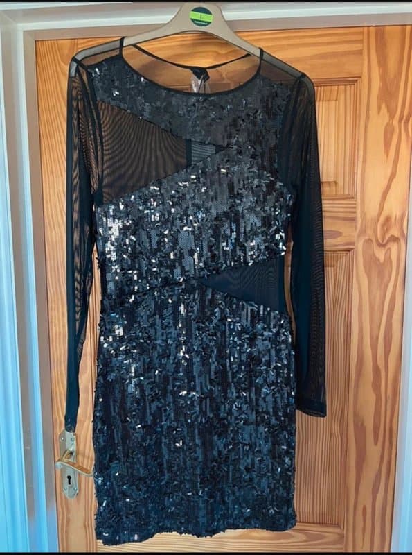 ASOS ASOS Sequin and Mesh Mini Dress