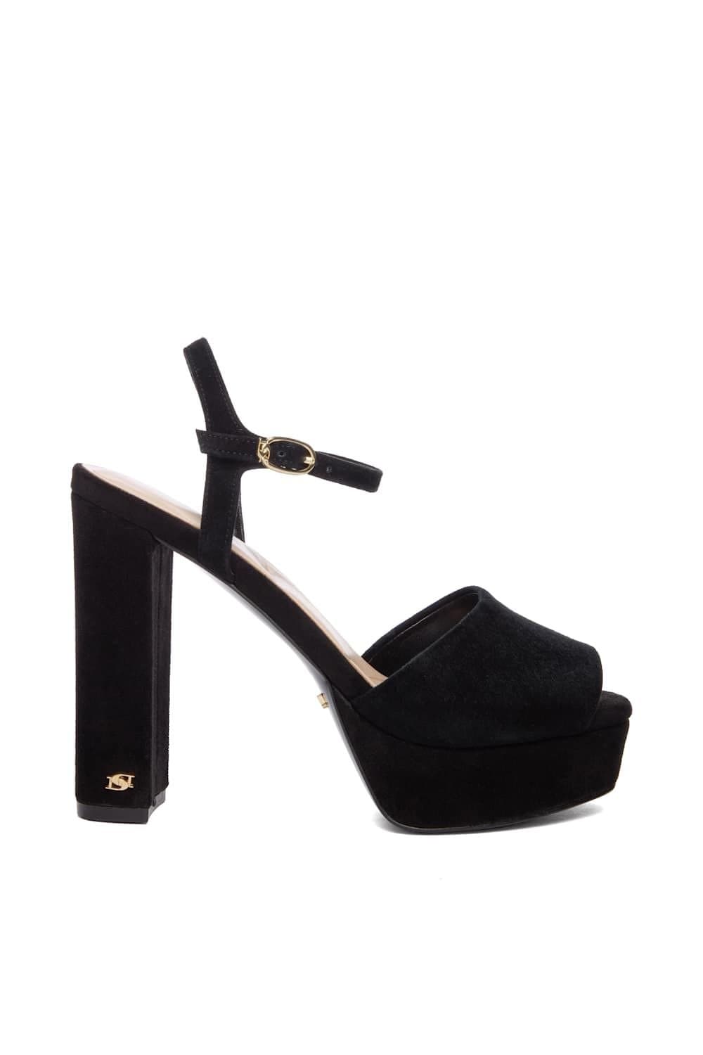 Dune London Dune London Black Suede 'Mayci' Platform Sandals