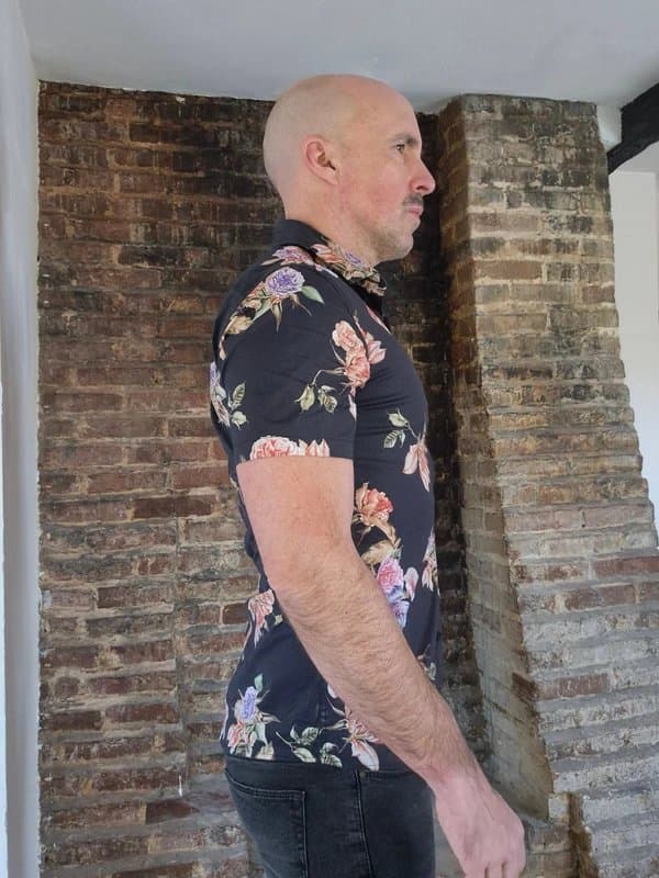 ASOS Asos Black Floral Short-Sleeved Slimfit Shirt