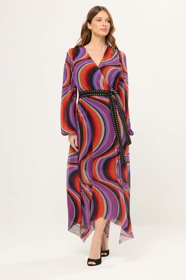 Star By Julien Macdonald Star by Julien Macdonald Women's Abstract Mesh Pleated Maxi Dress - 3