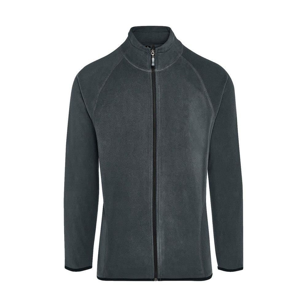 Signature Signature Men's Zip Microfleece Tagless Jacket in Charcoal
