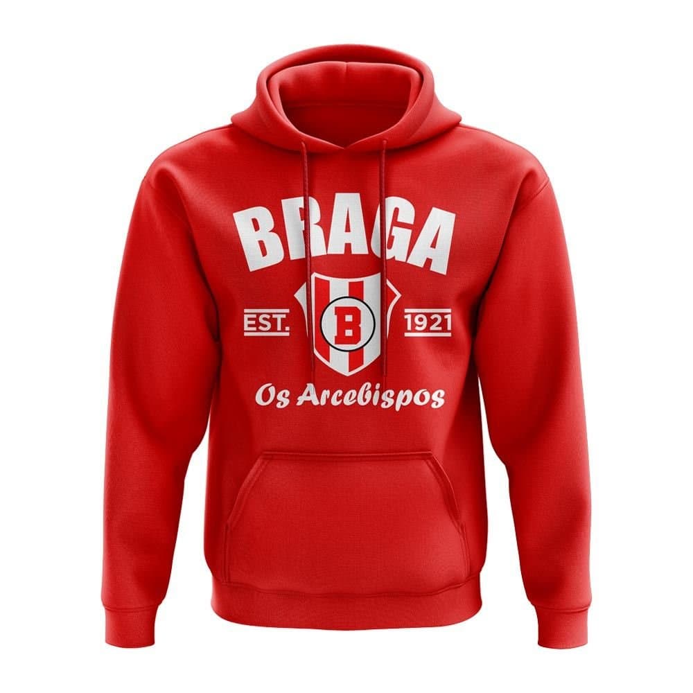 Sporting Braga Sporting Braga Men's Personalised Braga Established Football Hoody in Red