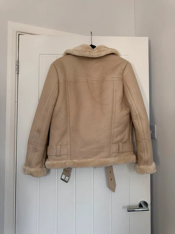 Topshop Topshop beige aviator jacket