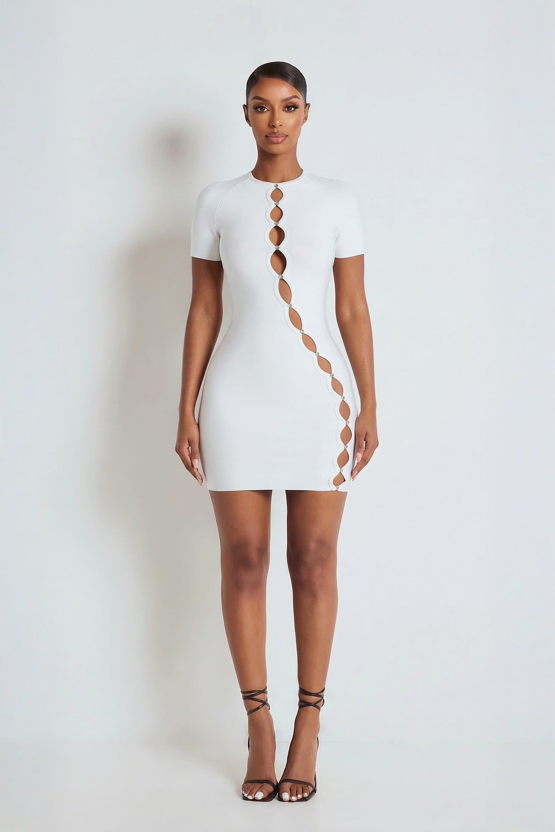 LEMONLUNAR LEMONLUNAR Women's The Itzel Bandage Dress in White