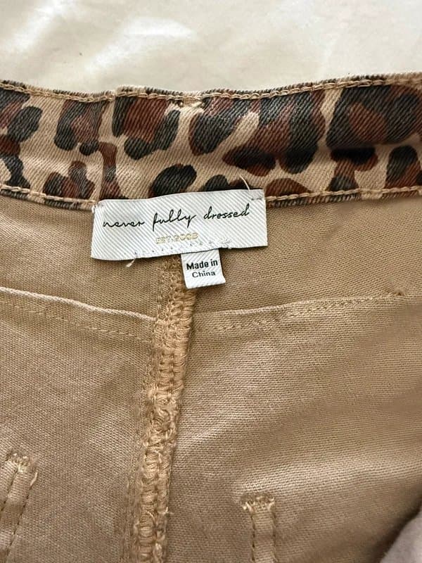 Never Fully Dressed Never fully dressed leopard barrel jeans