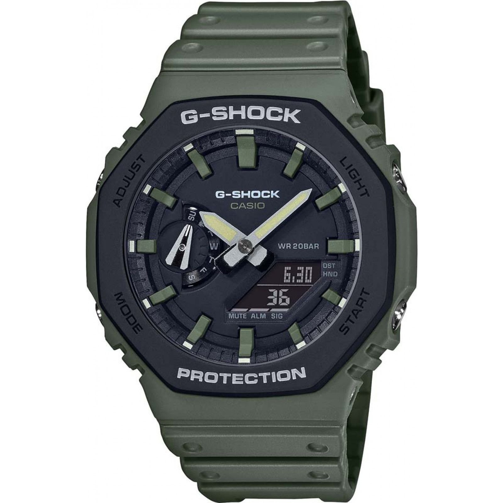 Casio Casio Men's GA-2110SU-3AER G-Shock 45mm Quartz Watch in Green - 1