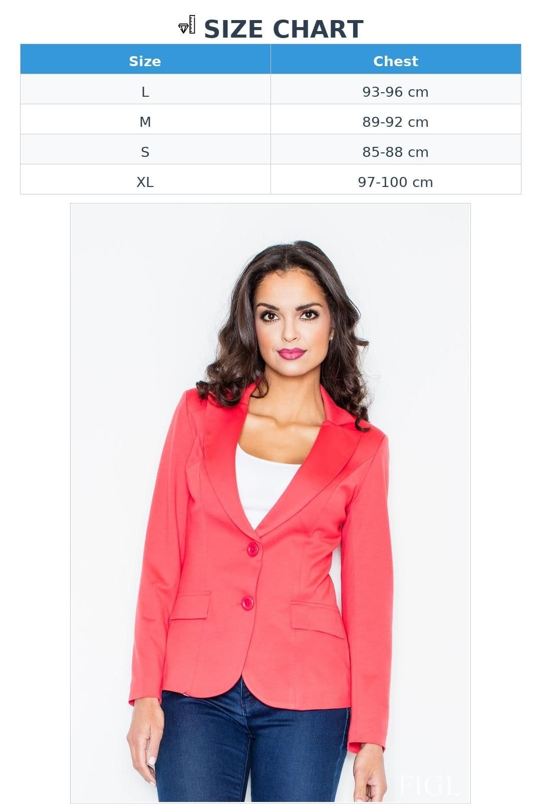 Love Lace Love Lace Women's Classic Two Button Lined Jacket with Turn Up Cuffs in Red - 4