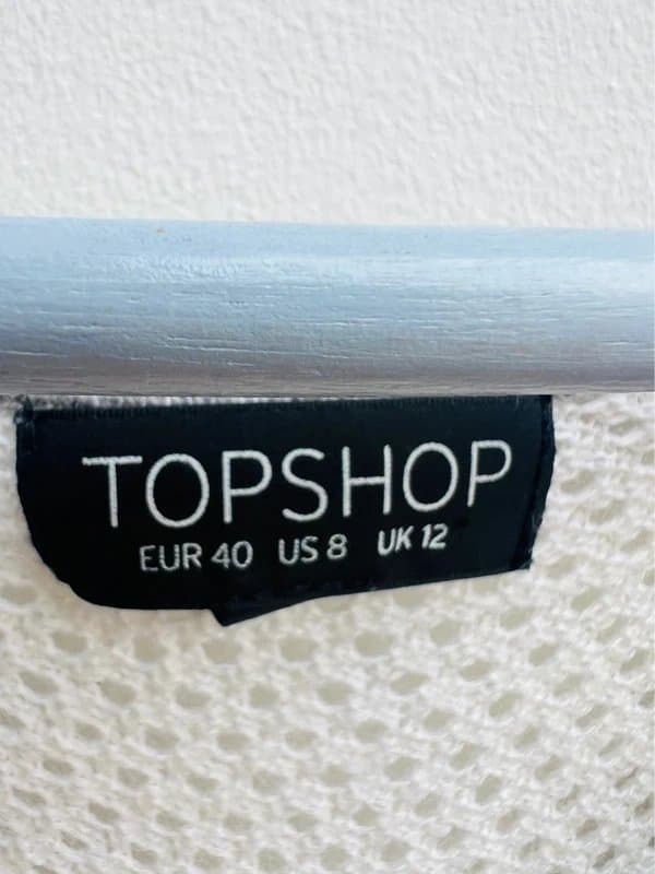Topshop Topshop Grey Angora Mix Short Sleeve Top