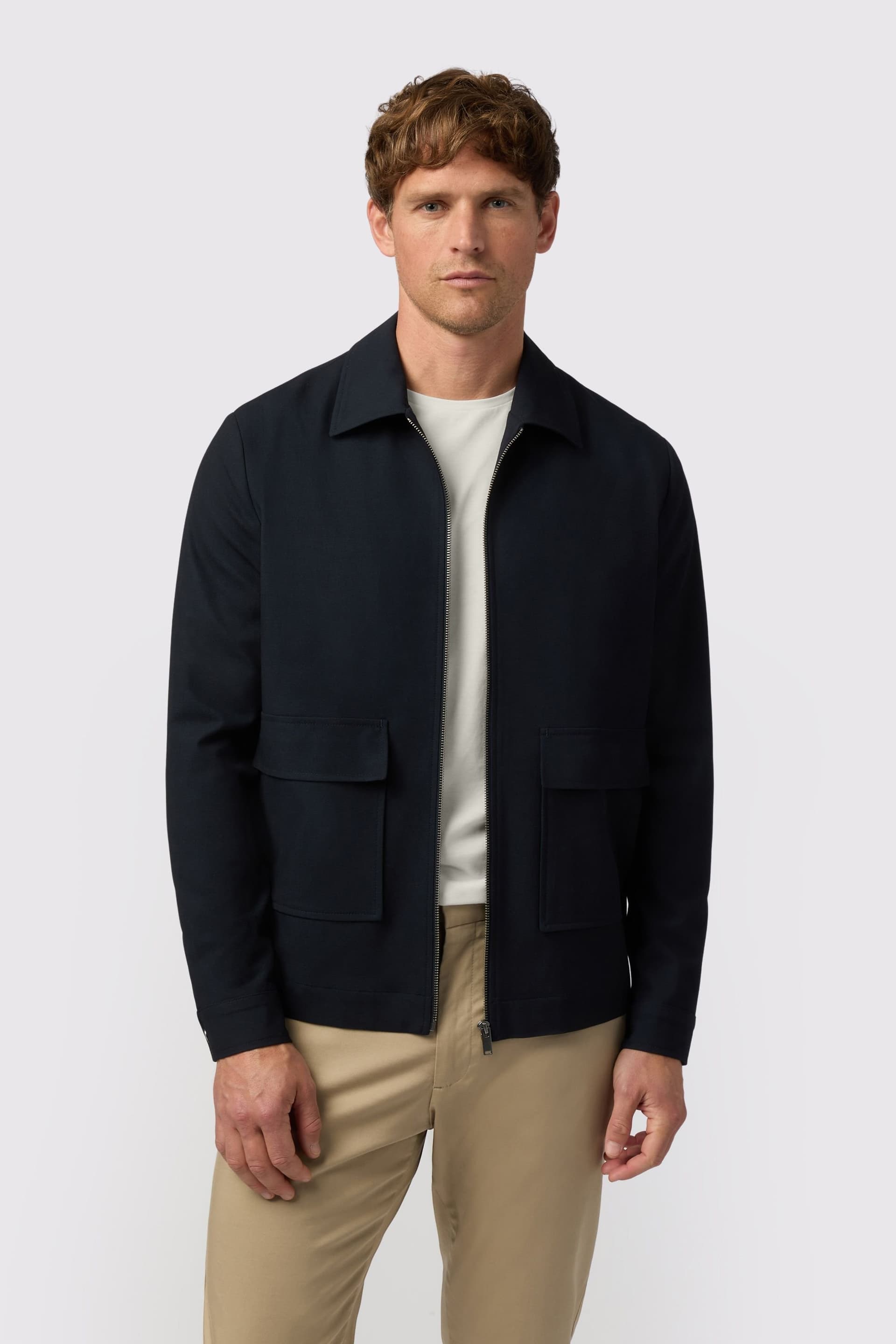 Melka Melka Men's Navy Zipped Jacket