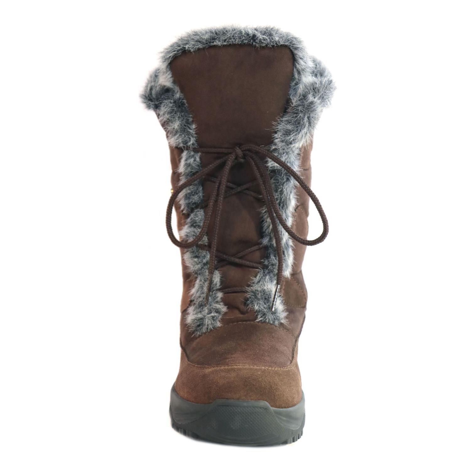 Mammal Mammal Women's 'Oribi2' Mid-calf Winter Boots with Flip-over Ice Grips in Dark Brown - 2
