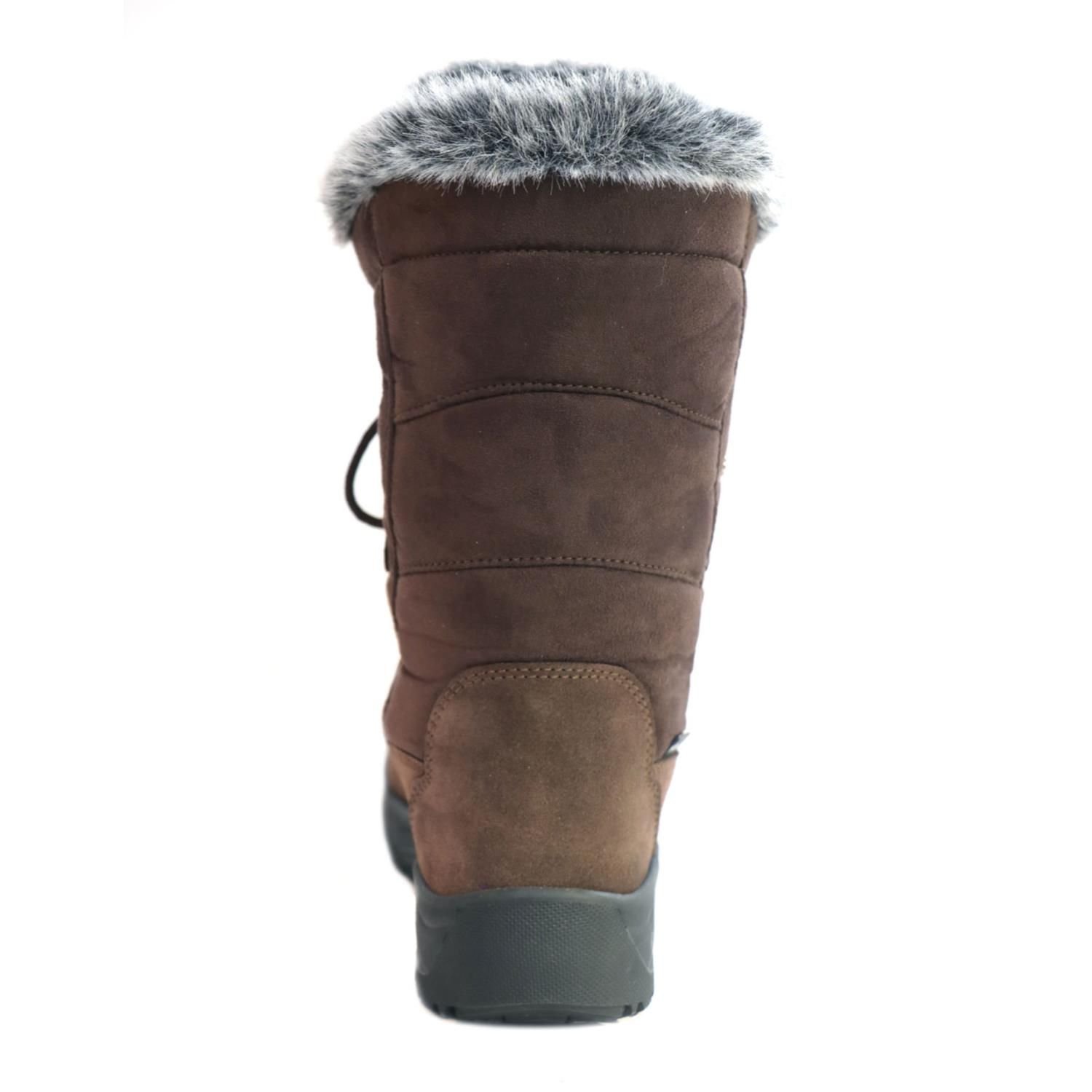 Mammal Mammal Women's 'Oribi2' Mid-calf Winter Boots with Flip-over Ice Grips in Dark Brown - 3