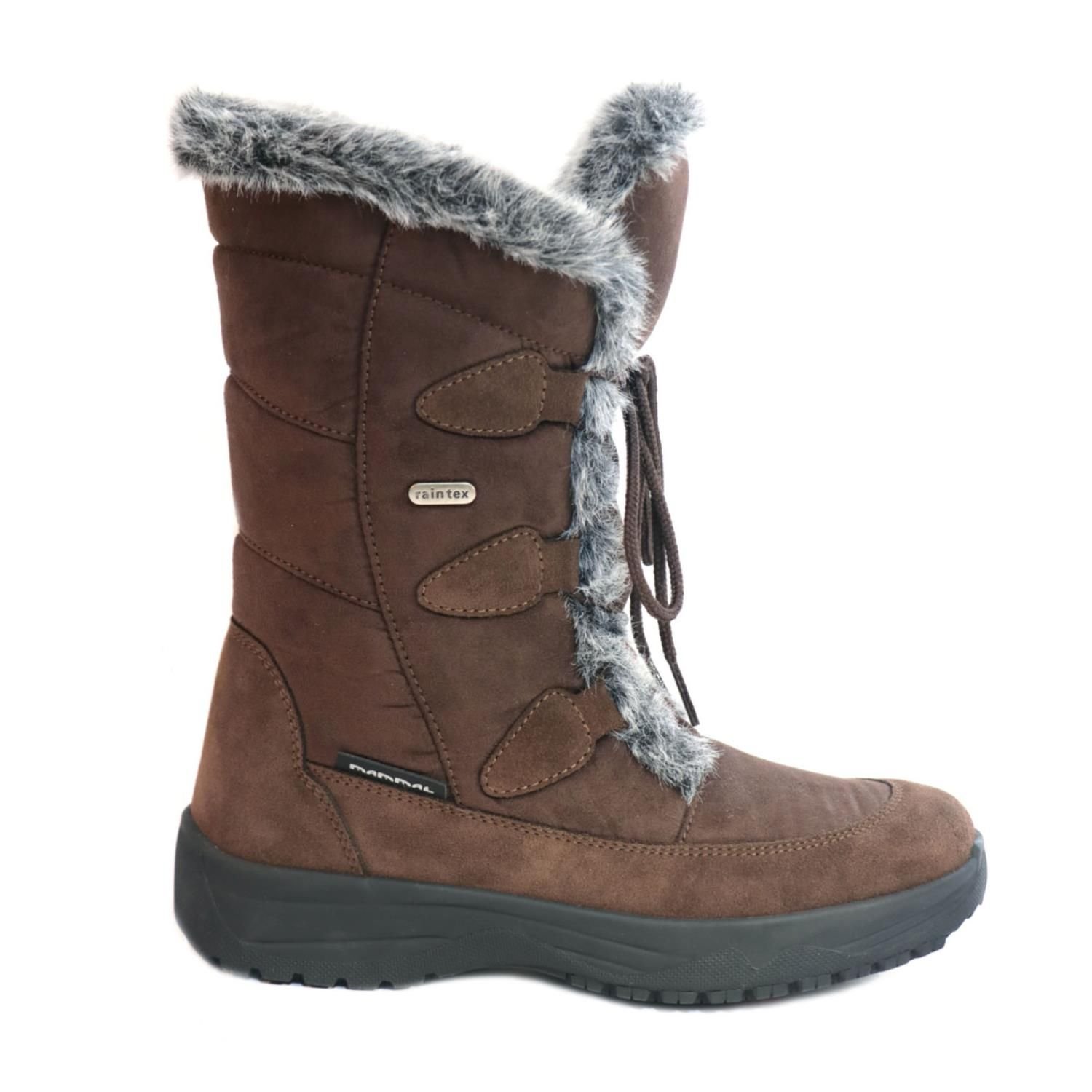 Mammal Mammal Women's 'Oribi2' Mid-calf Winter Boots with Flip-over Ice Grips in Dark Brown - 4