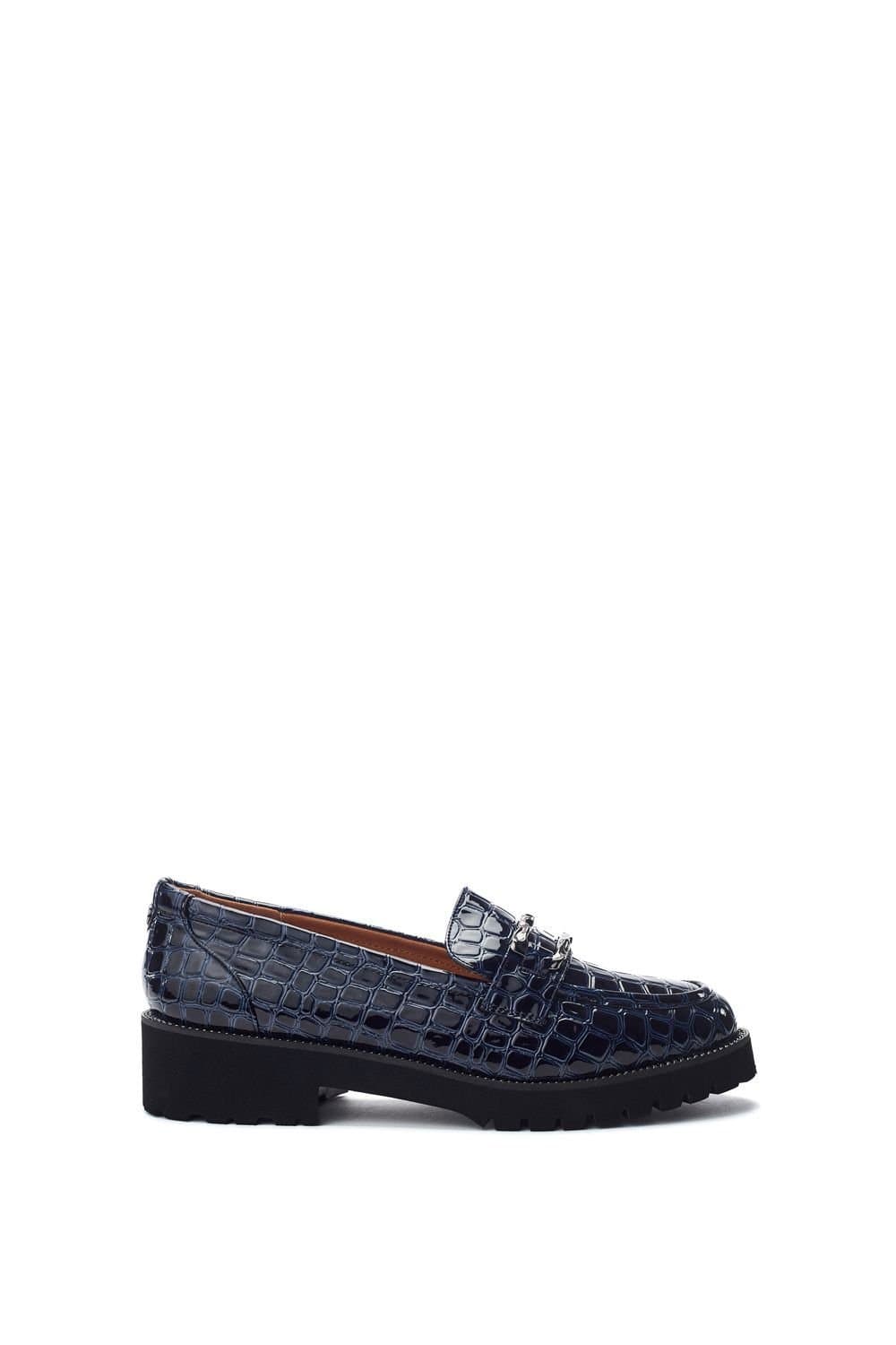 Moda in Pelle Moda In Pelle Women's 'Egoma' Patent Mocc Croc Loafers in Navy