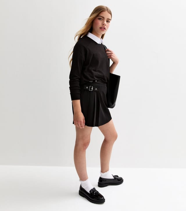 New Look Girls' Black Pack Of 2 Crew Neck School Jumpers New Look - 3