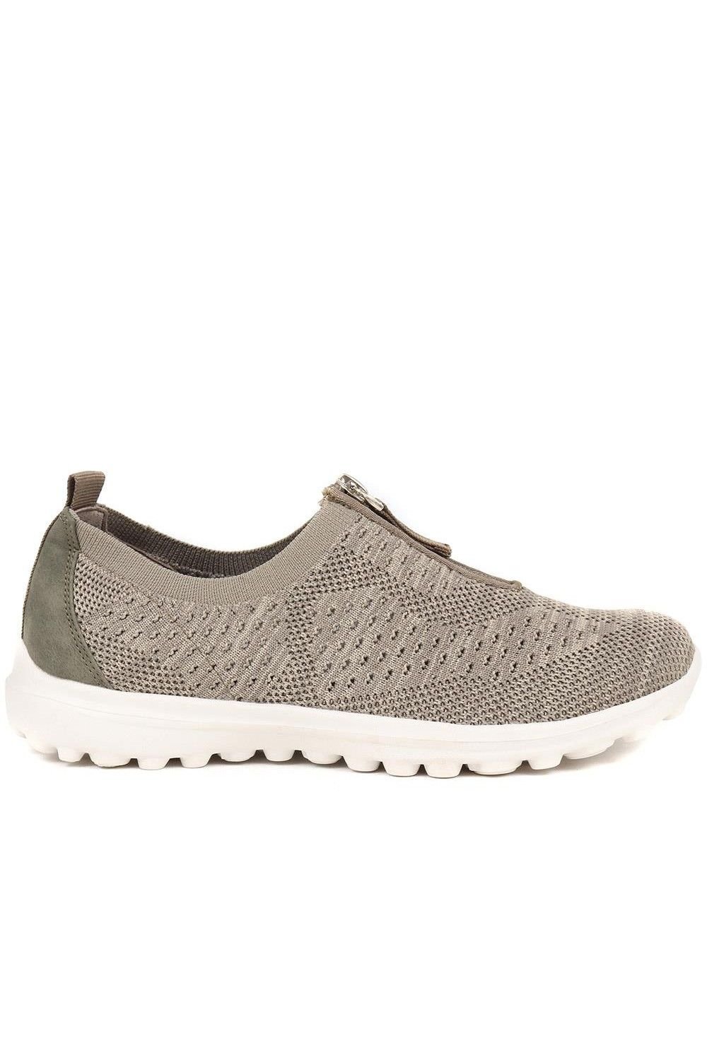 Pavers Pavers Women's Memory Foam Trainers in Khaki - 2