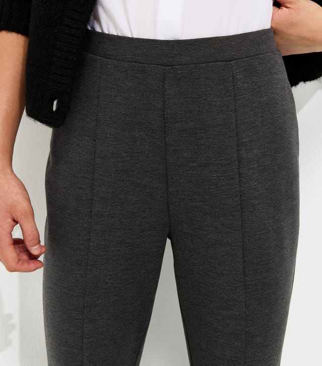 New Look Girls' Grey Seam Detail Ponte Flare Trousers School New Look - 3