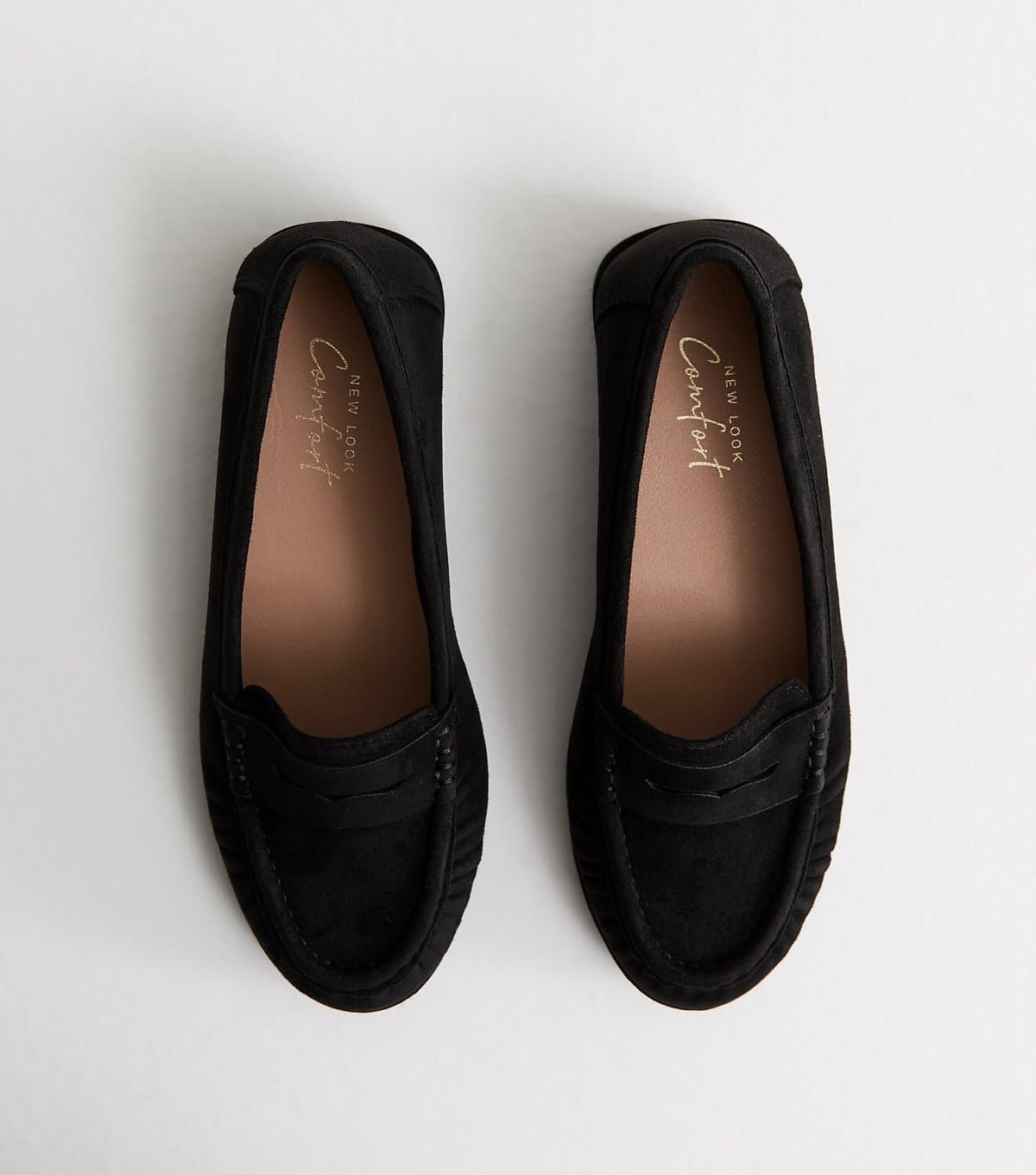 New Look Women's Black Faux Suede Loafer Vegan New Look