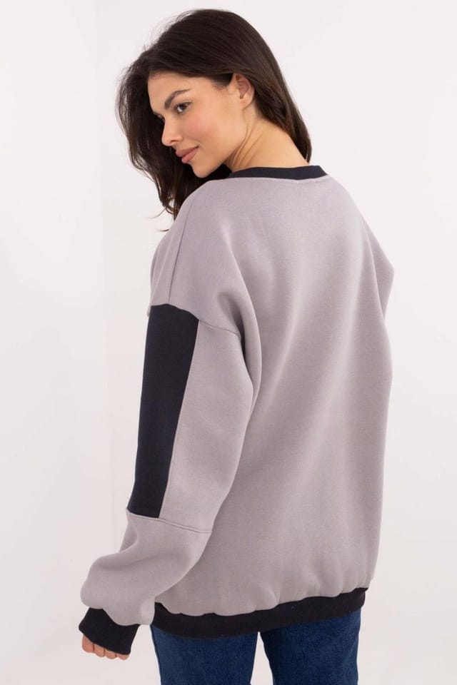Love Lace Love Lace Women's Logo Embroidered Casual Insulated Sweatshirt in Grey - 3