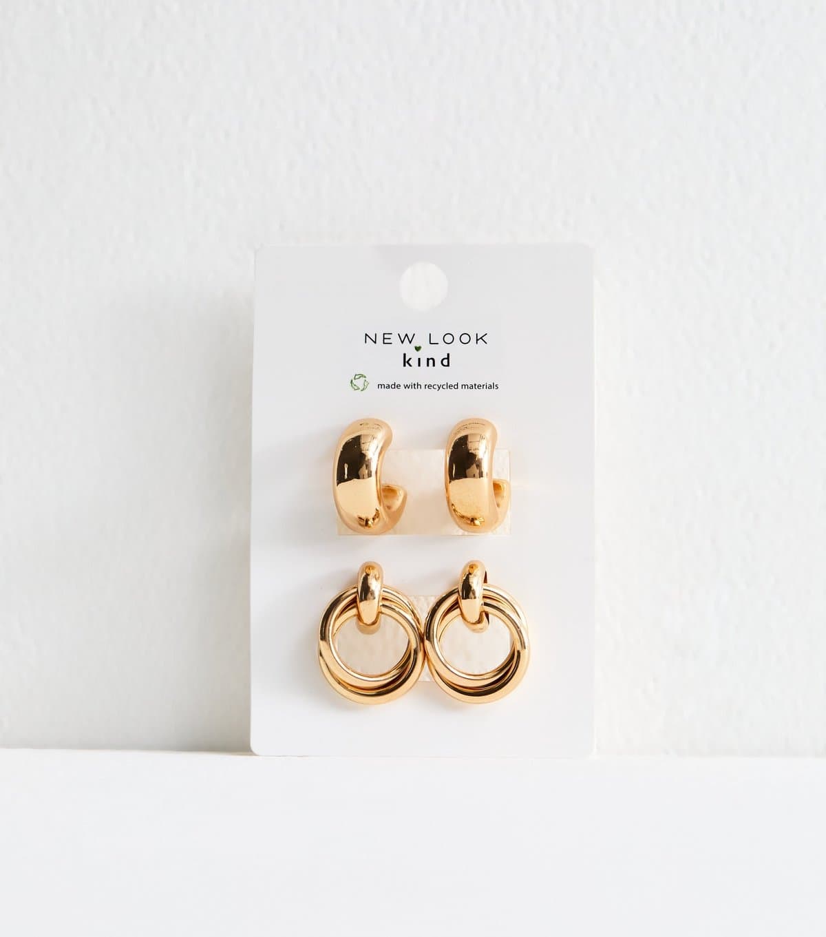 New Look New Look Gold Tone Chunky Hoop Door Knocker Earrings