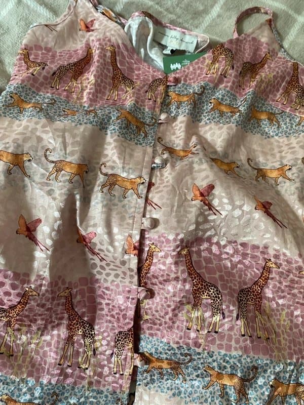 Never Fully Dressed Never fully dressed safari pink satin cami vest top size 10.