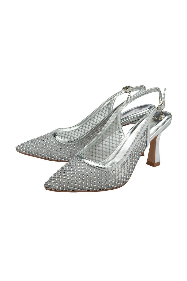 Lotus Lotus Women's 'Phoenix' Slingback Court Shoes in Silver - 2