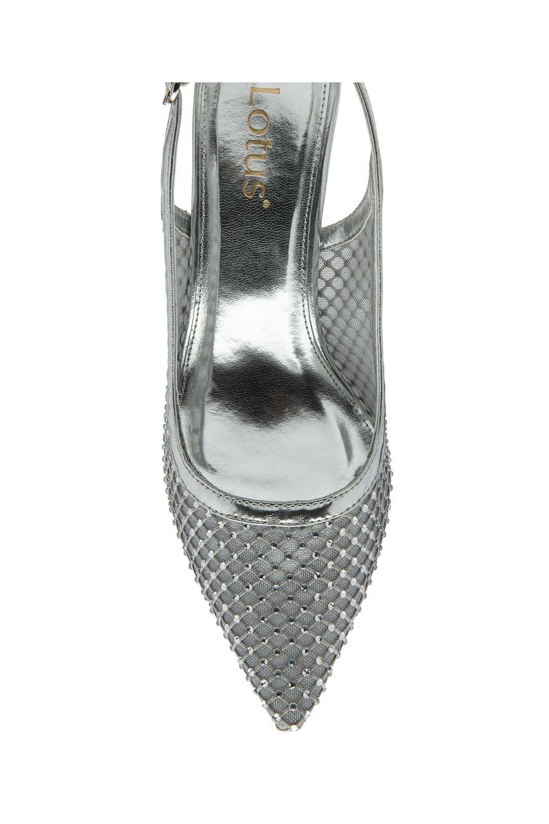 Lotus Lotus Women's 'Phoenix' Slingback Court Shoes in Silver - 4