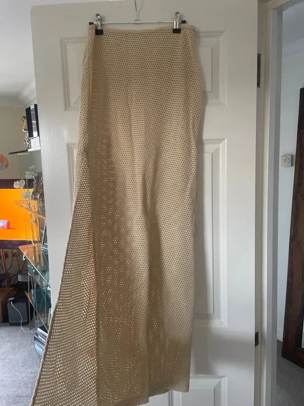 ASOS Cream crochet beach maxi skirt
