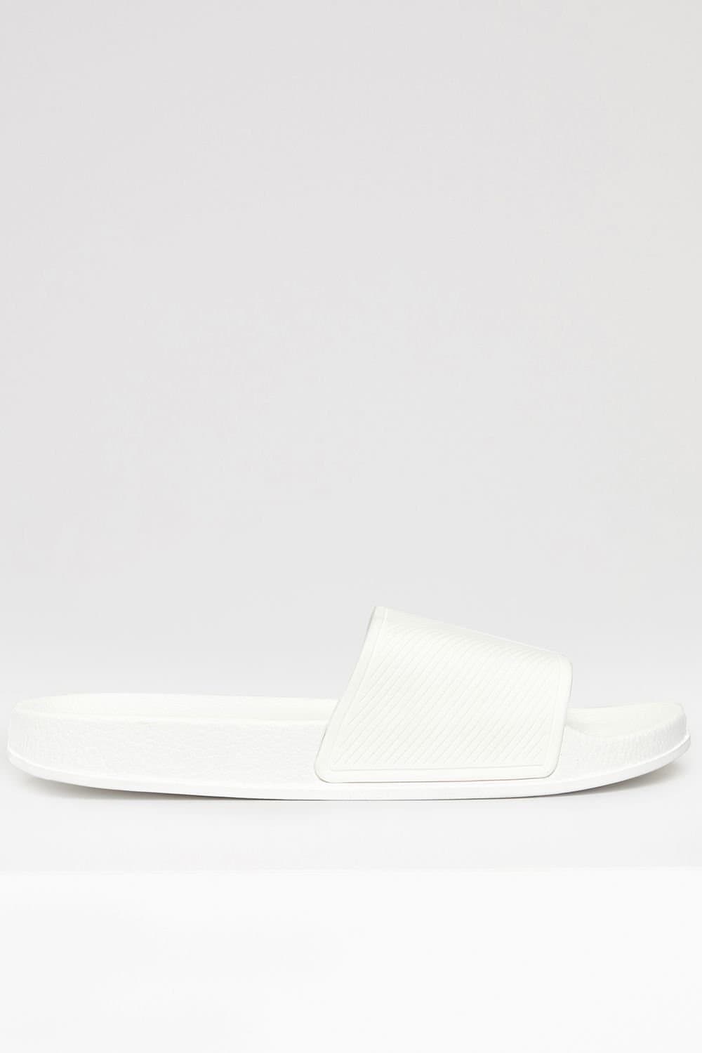 Threadbare Threadbare Men's Lightweight Cushioned Sliders In White