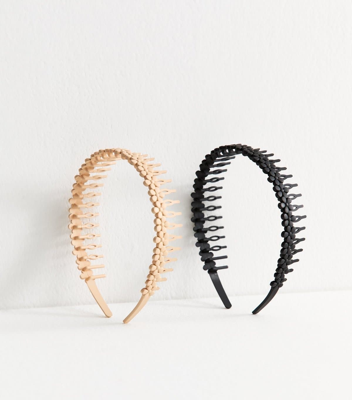 New Look New Look Black and Mink Floral Headbands Pack of 2