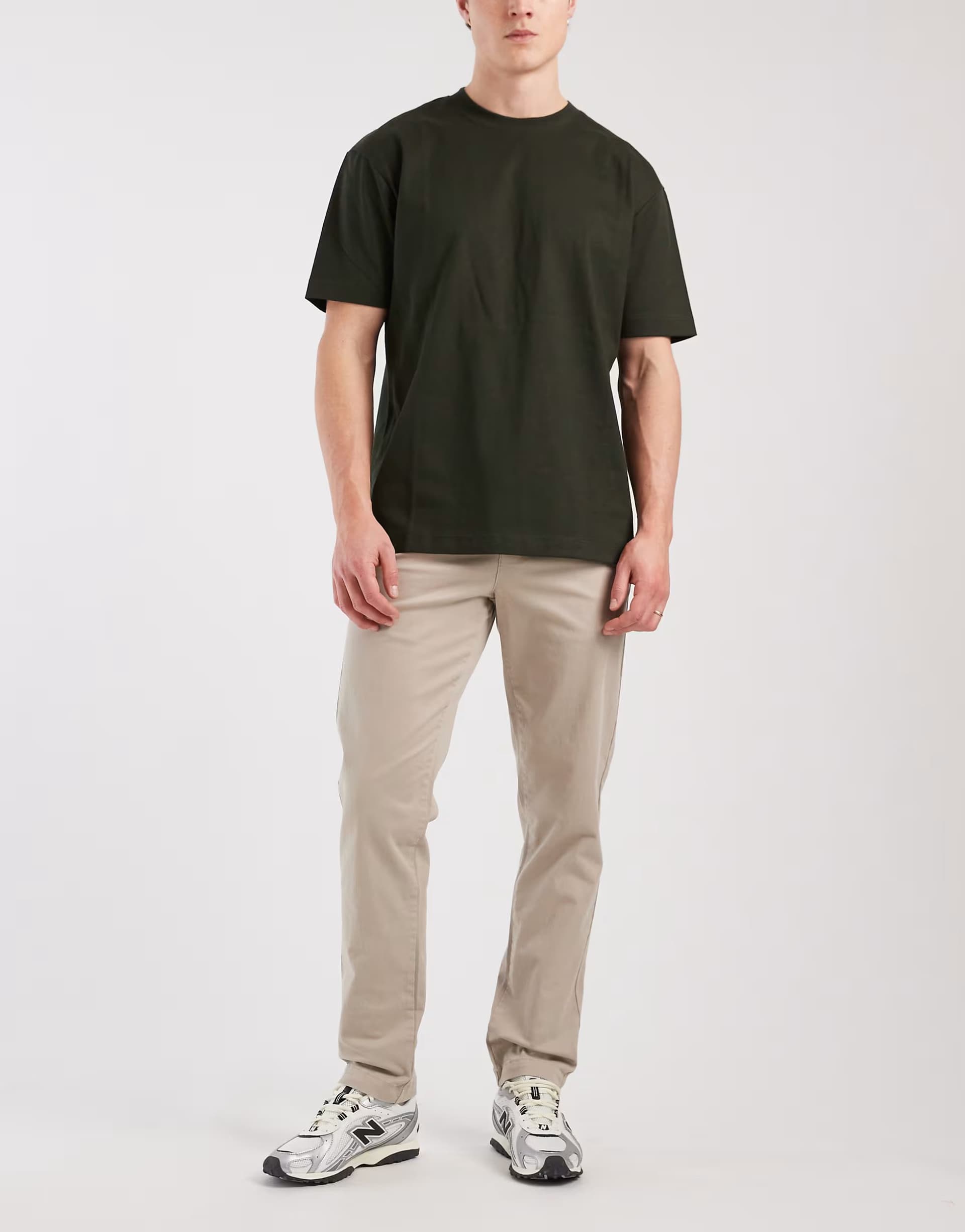 ASOS New Look slim fit chinos in stone