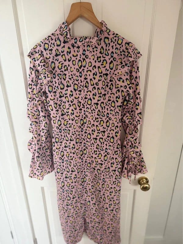 Never Fully Dressed Pink Leopard Print Dress