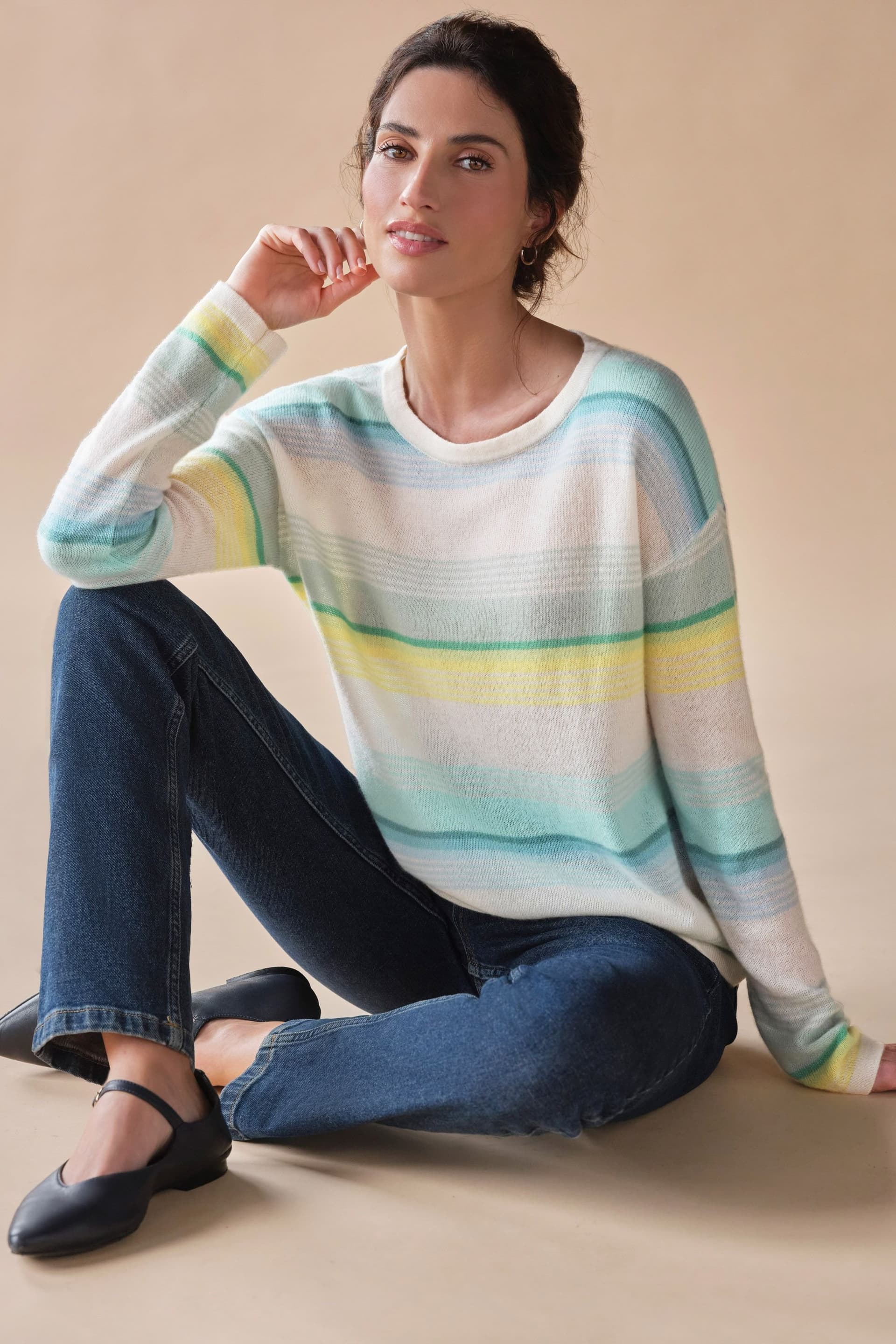 Pure Collection Pure Collection Women's Striped Gassato Jumper