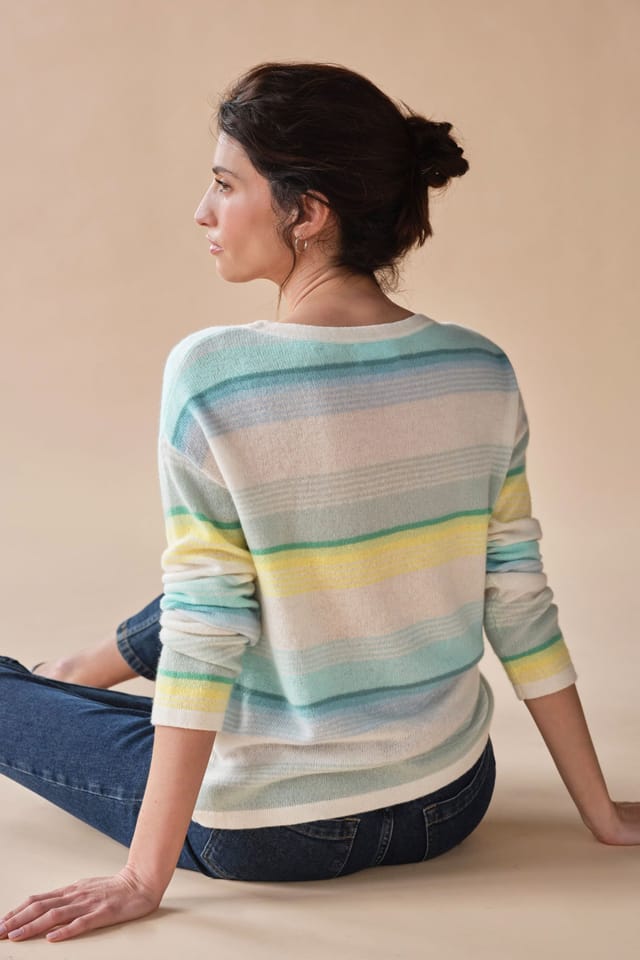 Pure Collection Pure Collection Women's Striped Gassato Jumper - 3