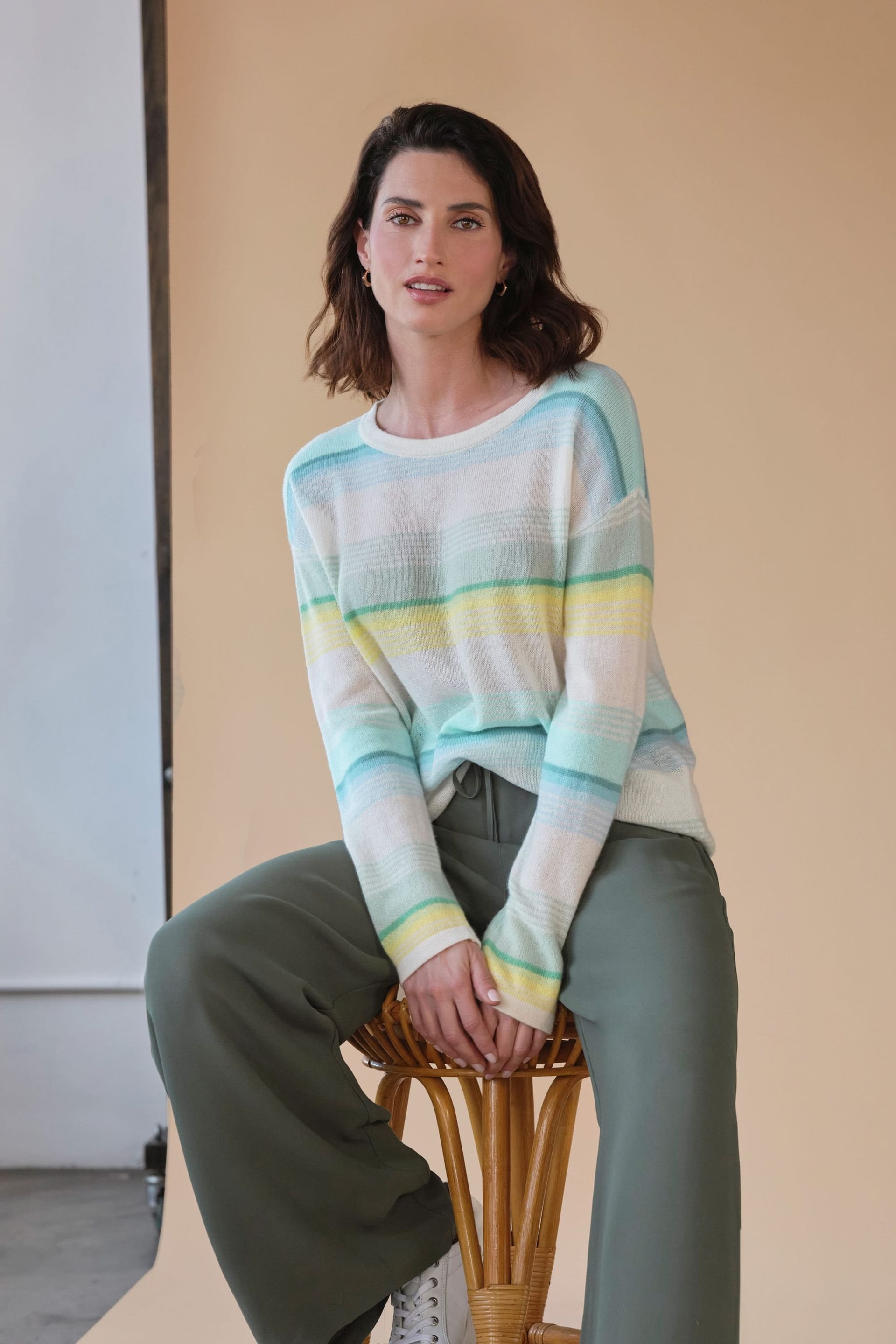 Pure Collection Pure Collection Women's Striped Gassato Jumper - 4