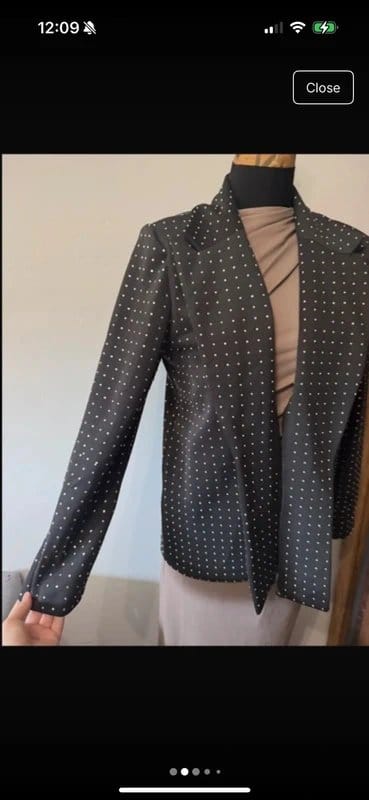 ASOS Design Black Rhinestones Diamonds Blazer Jacket
