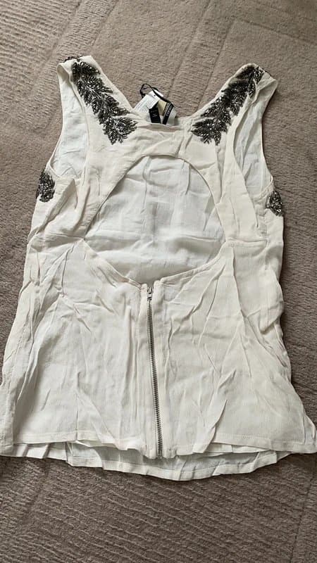 Topshop Gorgeous embellished shoulder top from Topshop BNWT