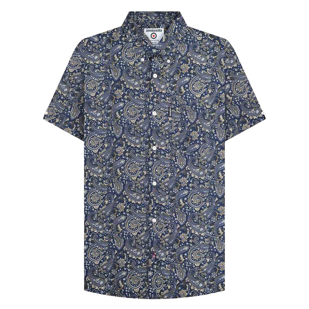 Lambretta Lambretta Men's SS25 Paisley Shirt in Navy - 2