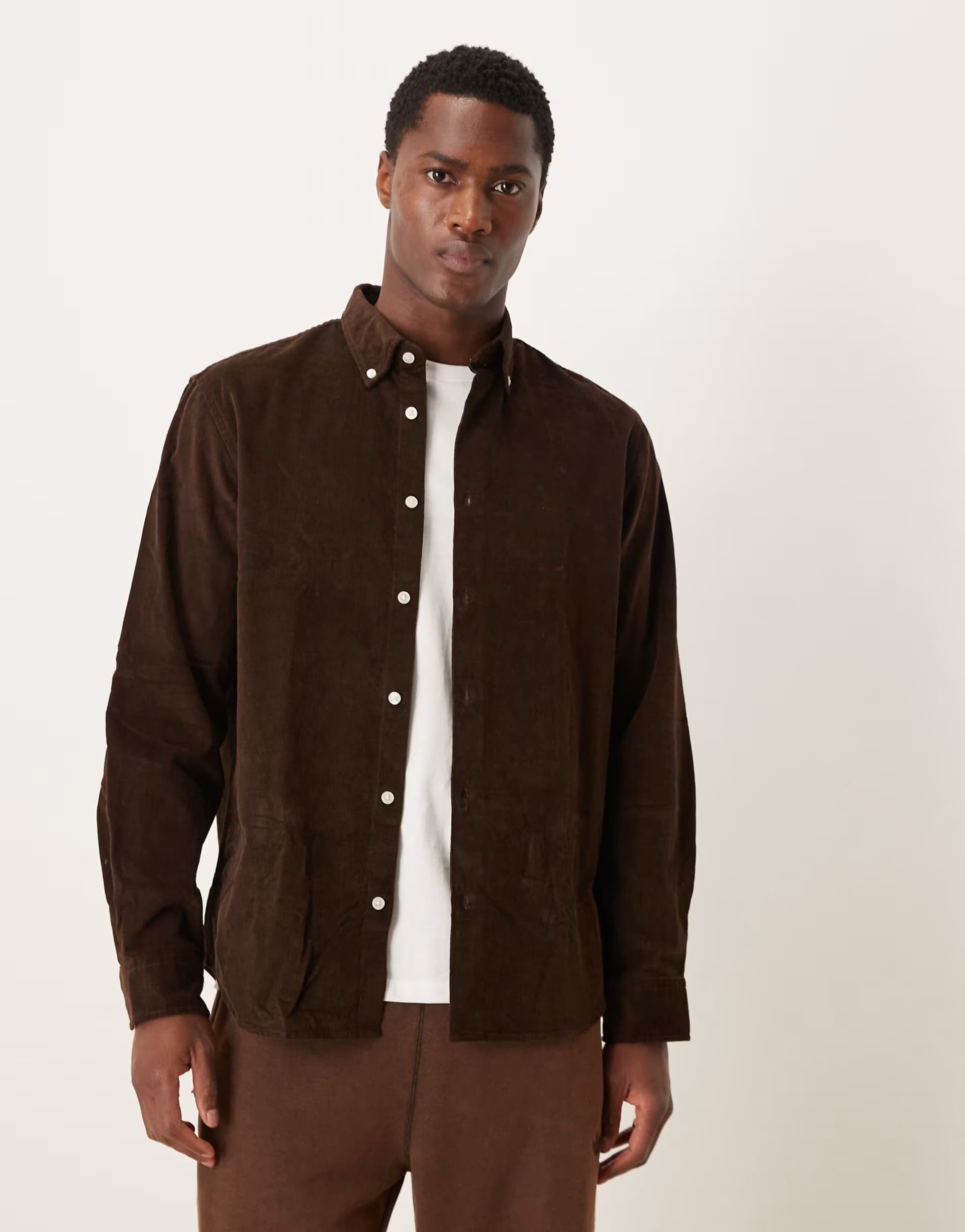 ASOS ASOS Cord Shirt in Brown