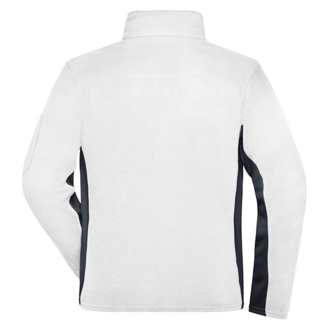 James and Nicholson James and Nicholson Men's Strong Work Fleece Jacket in Off-White - 2