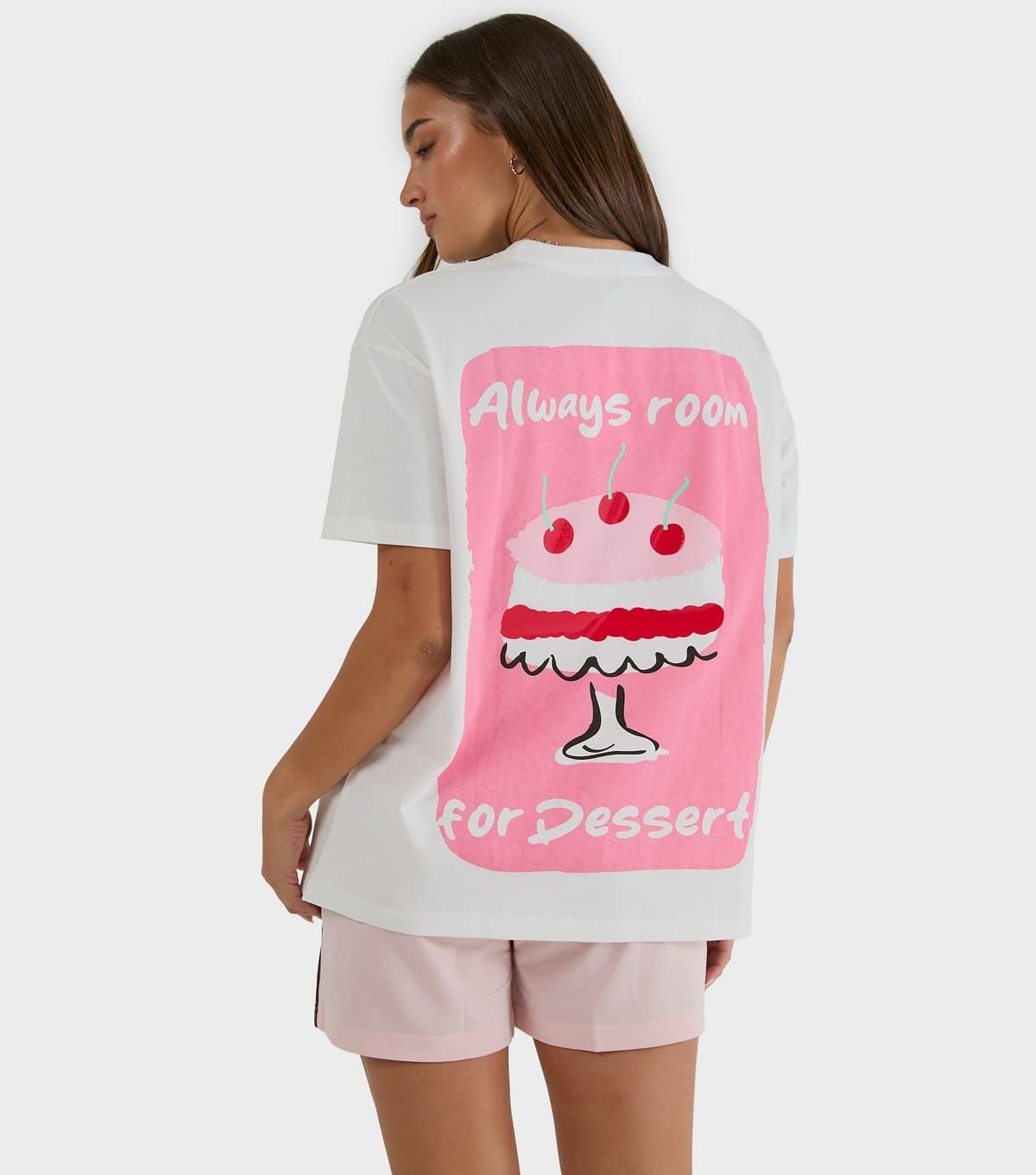 Skinnydip Women's White Always Room For Dessert T-Shirt Skinnydip New Look
