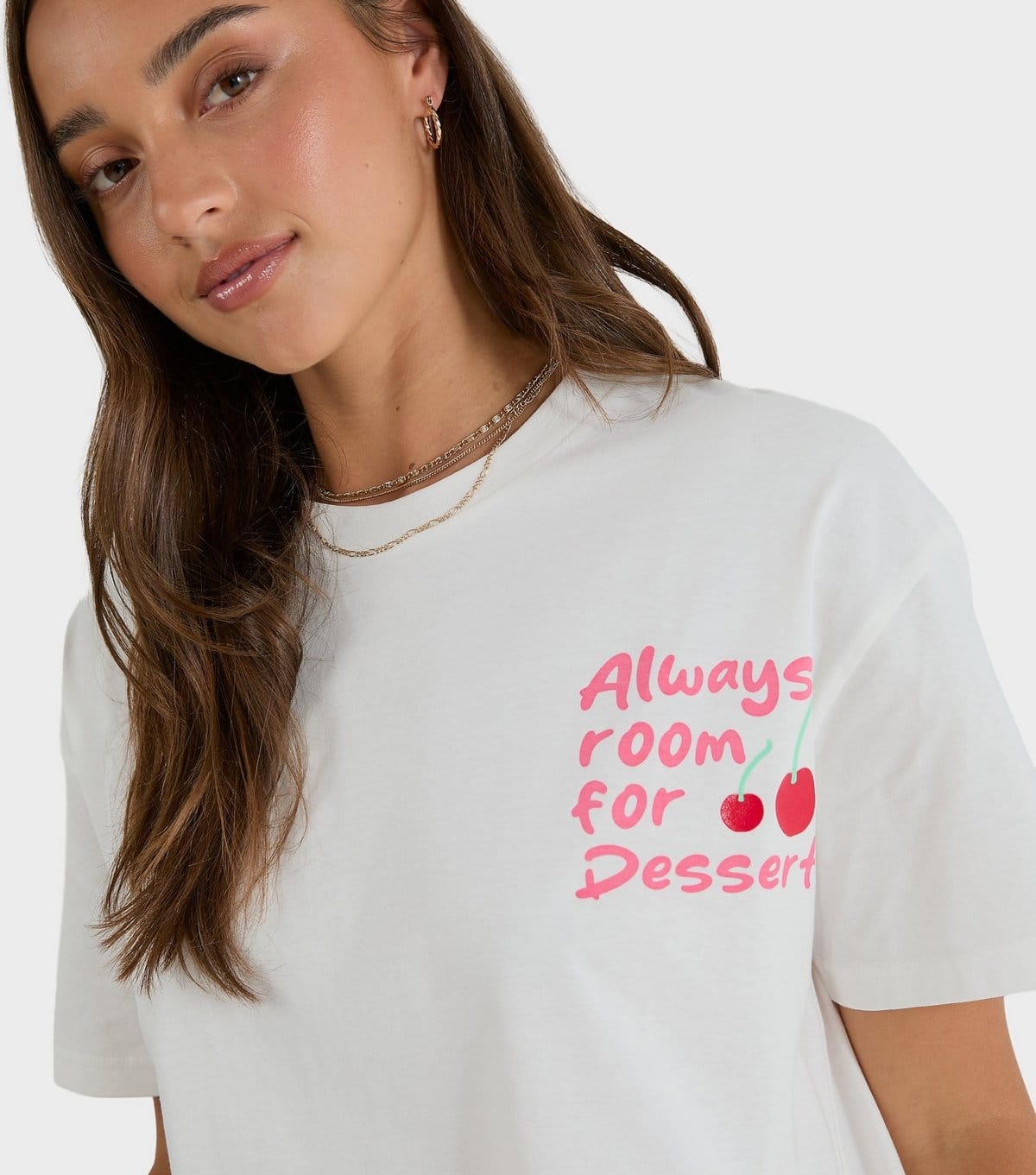 Skinnydip Women's White Always Room For Dessert T-Shirt Skinnydip New Look - 4