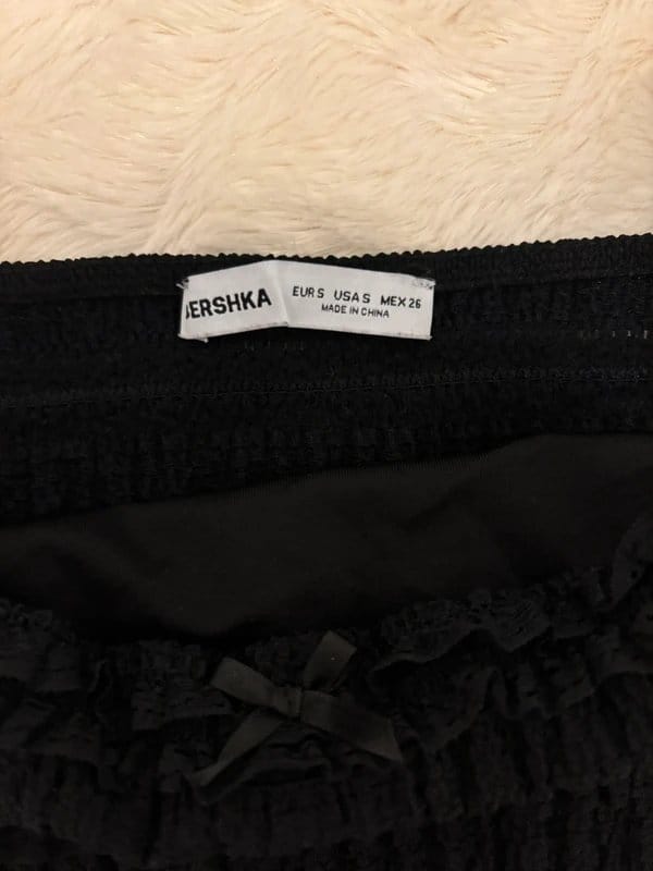 Bershka Black Stretchy Lace Cami Top
