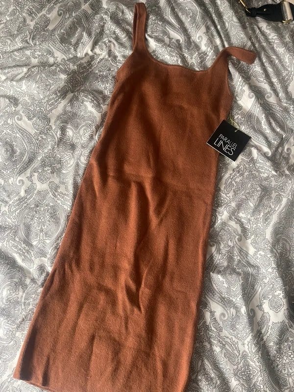 ASOS Rust Knitted Mini Dress with Matching Bolero
