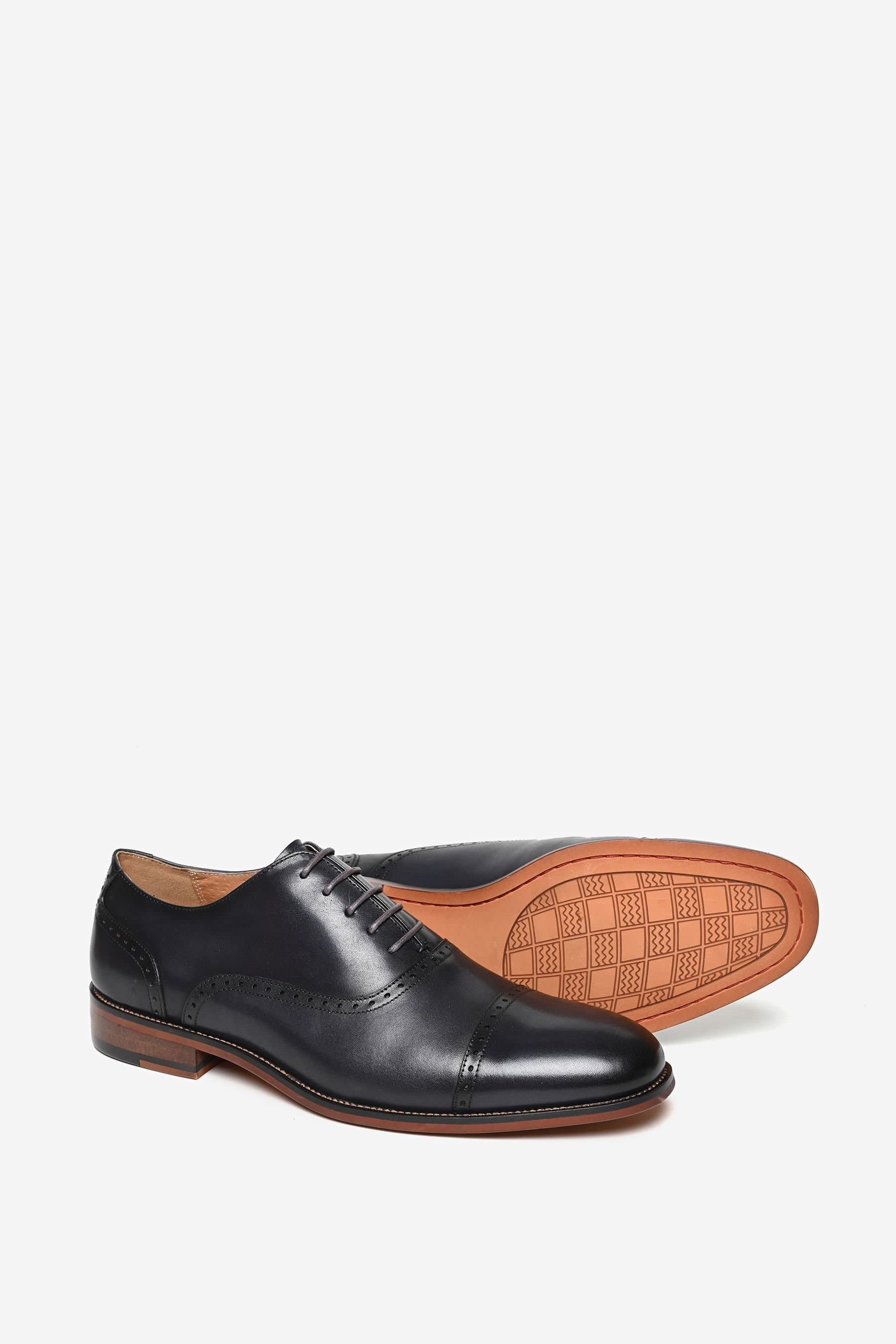 Alexander Pace Alexander Pace Dark Grey Leather Oxford Shoes