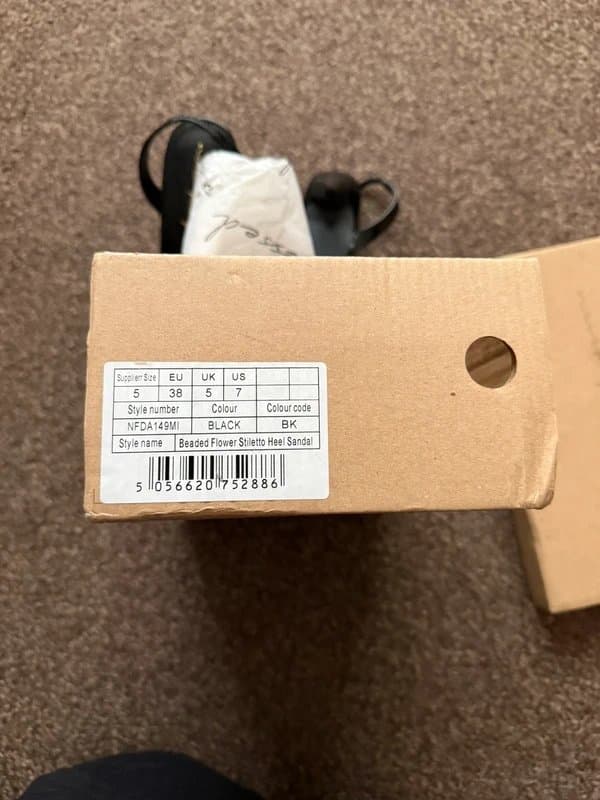 Never Fully Dressed Embellished Beaded Flower Heels (UK5)
