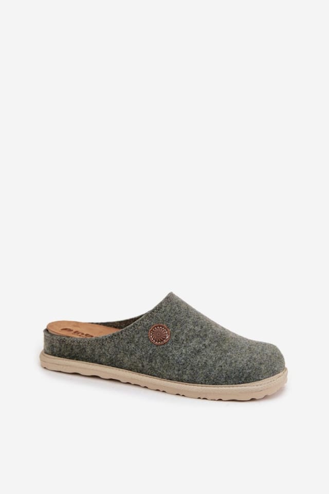 Love Lace Love Lace Women's Inblu Felt Comfort Everyday Home Slippers with Footbed in Green - 2