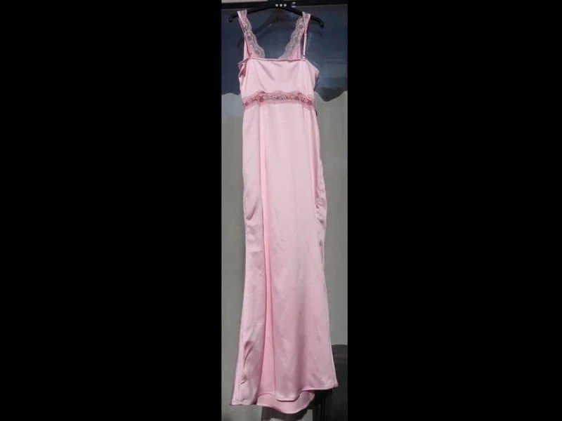 Never Fully Dressed Never Fully Dressed pink dress UK 8 Mimi slip lacy cut out satin