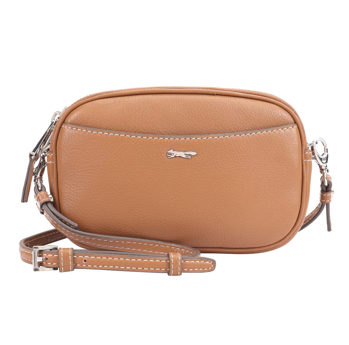 Paul Costelloe Paul Costelloe Women's Baldo Leather Crossbody Bag in Brown - 1